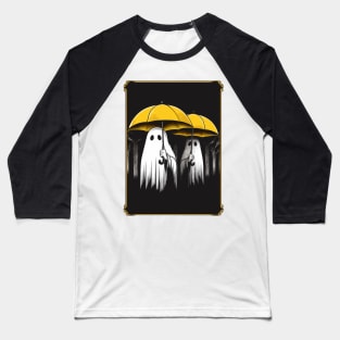 Vintage floral ghost halloween ghost in the forest gothic Baseball T-Shirt